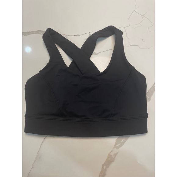 lululemon athletica Tops - Lululemon Sports Bra Size 4 Black Racer Back